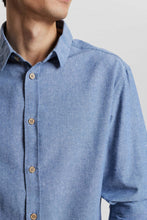 Cargar imagen en el visor de la galería, Camisa algodón/lino azul
