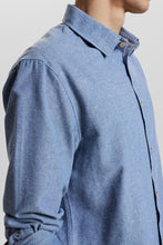 Load image into Gallery viewer, Camisa algodón/lino azul
